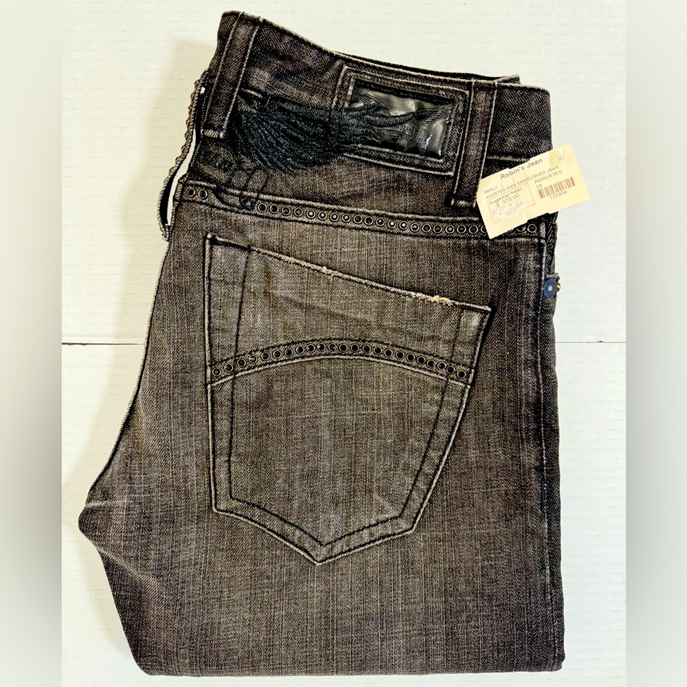 New Men's ROBIN'S JEAN Straight Jeans with Crystals
